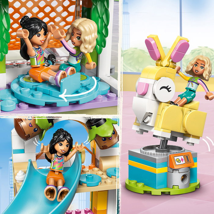 LEGO Friends 42686 Parque de Juegos Cubierto Set de Construcción con 668 Piezas y Minipersonajes para Niños a Partir de 7 Años