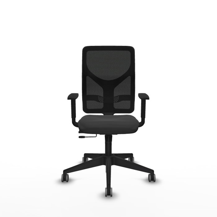 PIQUERAS Y CRESPO Silla de oficina Motilla con mecanismo Sincro/Traslack Gris oscuro y Negro