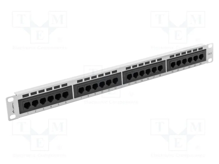 LANBERG PPU6-1024-S Panel de parcheo 1U de 24 puertos LANBERG PPU6-1024-S Panel de parcheo 1U de 24 puertos