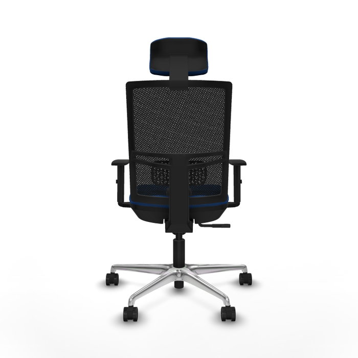 PIQUERAS Y CRESPO Silla de oficina Yunquera con mecanismo Sincro Azul y Negro