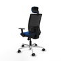 PIQUERAS Y CRESPO Silla de oficina Yunquera con mecanismo Sincro Azul y Negro