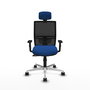 PIQUERAS Y CRESPO Silla de oficina Yunquera con mecanismo Sincro Azul y Negro