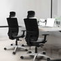 PIQUERAS Y CRESPO Silla de oficina Yunquera con mecanismo Sincro Azul y Negro