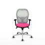 PIQUERAS Y CRESPO Silla de oficina Jorquera Rosa y Blanco