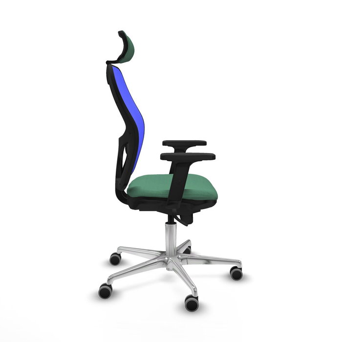PIQUERAS Y CRESPO Silla de oficina Jorquera con mecanismo Sincro, tela Verde esmeralda y malla Azul PIQUERAS Y CRESPO Silla de oficina Jorquera con mecanismo Sincro, tela Verde esmeralda y malla Azul