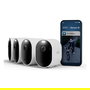 Arlo Pro 6 VMC4470P - Pack de 4 Cámaras de Seguridad Exterior 2K 4MP IP65, Inalámbricas, Visión Nocturna, 160° FOV, 12x Zoom, Alexa, Google Assistant