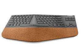 Lenovo Go Wireless Split Teclado Ergonomico Inalámbrico RF Español para Oficina, 88 Teclas, Gris