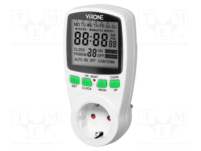 VIRONE DT-1(GS) Programador de Tiempo Schuko VIRONE DT-1(GS) Programador de Tiempo Schuko