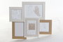 DKD Home Decor Marco Multifoto MDF y Cristal 41x3x36,5 para 5 Fotos