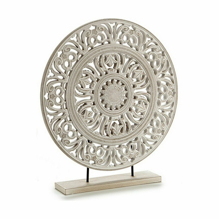 Figura Decorativa Gift Decor Blanco Mandala 7 x 49 x 44 cm 44 x 49 x 7 cm (6 Unidades)