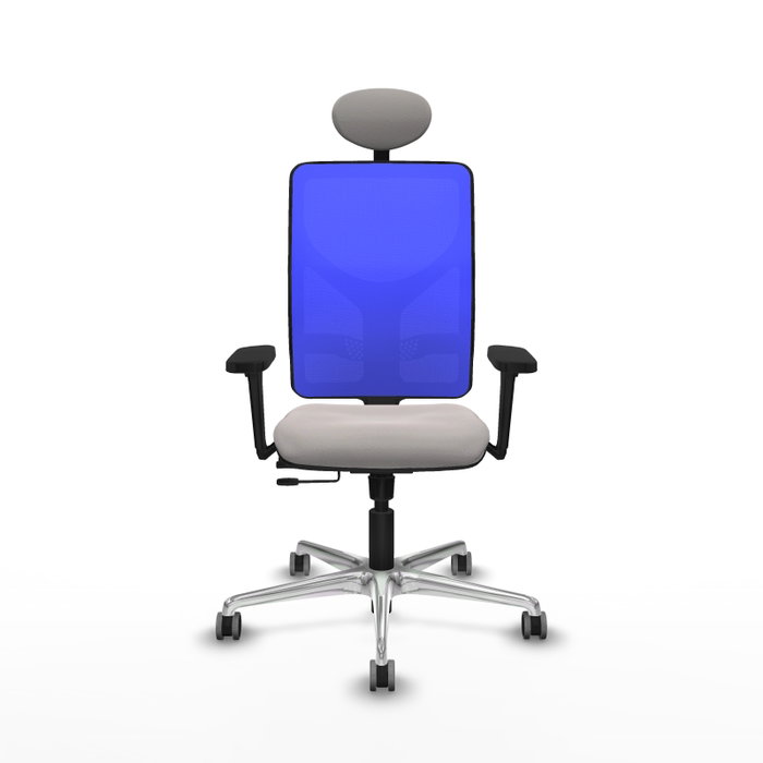 PIQUERAS Y CRESPO Silla de oficina Motilla con mecanismo Sincro/Traslack Blanco y Azul PIQUERAS Y CRESPO Silla de oficina Motilla con mecanismo Sincro/Traslack Blanco y Azul