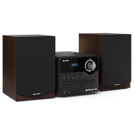 Sharp XL-B517D Microcadena con Bluetooth 5.0, DAB+, CD, USB, 45W RMS, Radio FM, Color Marrón - Equipo de Música Doméstica