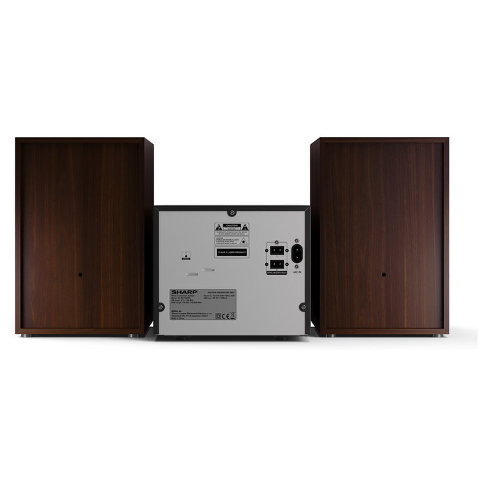 Sharp XL-B517D Microcadena con Bluetooth 5.0, DAB+, CD, USB, 45W RMS, Radio FM, Color Marrón - Equipo de Música Doméstica