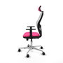 PIQUERAS Y CRESPO Silla de oficina Jorquera Rosa y Blanco