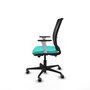 PIQUERAS Y CRESPO Silla de oficina Haches con mecanismo Sincro/Traslack Turquesa y Negro