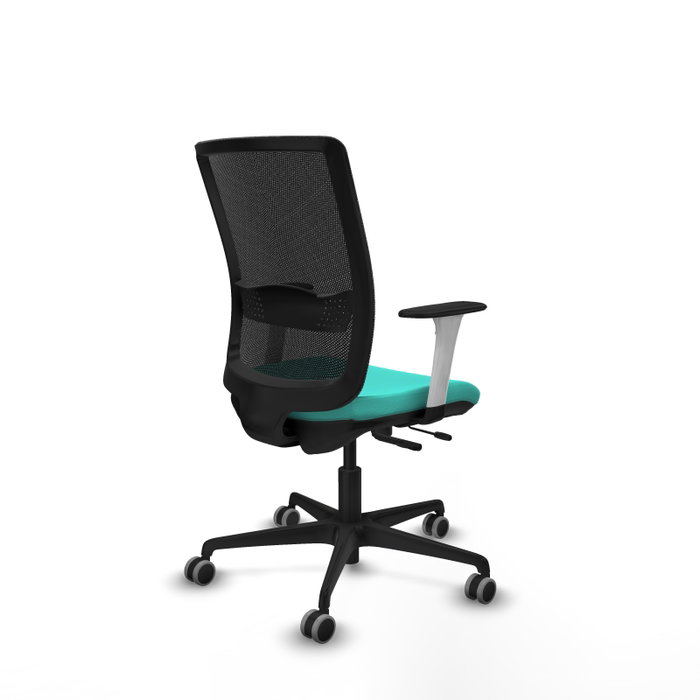 PIQUERAS Y CRESPO Silla de oficina Haches con mecanismo Sincro/Traslack Turquesa y Negro