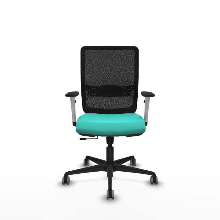 PIQUERAS Y CRESPO Silla de oficina Haches con mecanismo Sincro/Traslack Turquesa y Negro