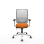 PIQUERAS Y CRESPO Silla de oficina Zulema Naranja y Blanco
