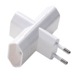 GSC Evolution Ladrón triple salida espiga 4mm Blanco