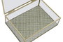 DKD Home Decor Joyero de Cristal y Metal Dorado y Verde