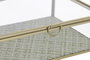 DKD Home Decor Joyero de Cristal y Metal Dorado y Verde