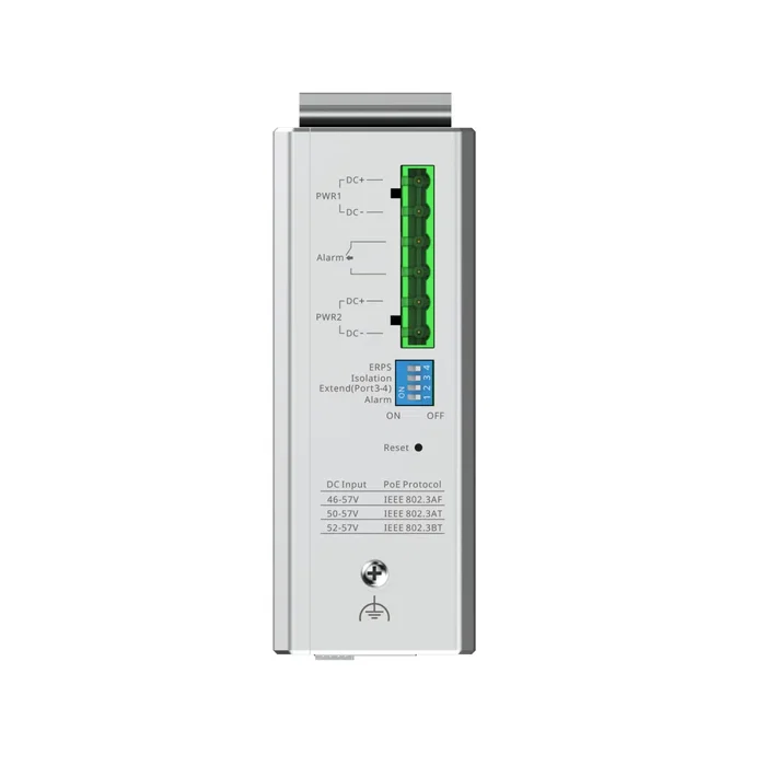 Ruijie Networks RG-NIS2100-4GT2SFP-HP Switch Industrial Gestionado L2, 4 Puertos RJ45, 2 SFP, PoE 180W
