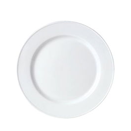 STEELITE Plato Liso Simplicity de Vitro Porcelana, 27 cm Diámetro, Blanco, para Hostelería (Set de 24)