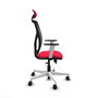 PIQUERAS Y CRESPO Silla de oficina Motilla con mecanismo Sincro/Traslack, Rojo y Negro
