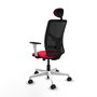 PIQUERAS Y CRESPO Silla de oficina Motilla con mecanismo Sincro/Traslack, Rojo y Negro