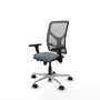 PIQUERAS Y CRESPO Silla de oficina Motilla con mecanismo Sincro/Traslack y Brazos 3D Gris