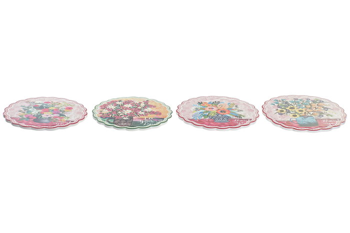DKD Home Decor Salvamanteles de Dolomita Multicolor 20x20x1 cm