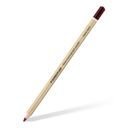 Staedtler Lápices Pastel 100P-SBK6 Blíster con 6 Lápices, Colores Sepia Claro, Sepia Oscuro, Ocre Oscuro, Sanguina Seca, Blanco, Iluminador