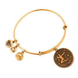 Alex And Ani Pulsera de Metal Dorada Sagitario