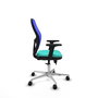 PIQUERAS Y CRESPO Silla de oficina Jorquera con mecanismo Sincro/Traslack, Turquesa y Azul