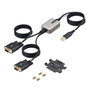 Startech.com Adaptador USB-A a 2 puertos DB-9 RS-232, 4 m, Negro/Gris