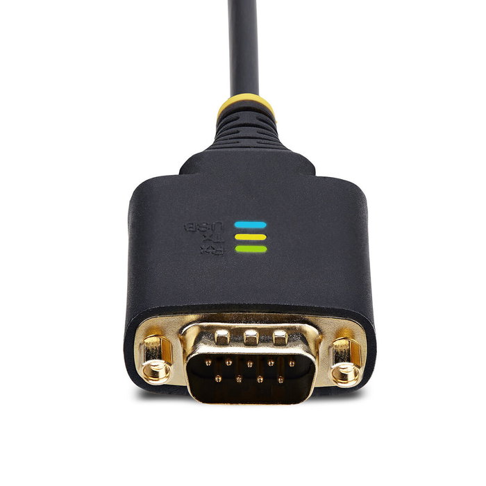 Startech.com Adaptador USB-A a 2 puertos DB-9 RS-232, 4 m, Negro/Gris
