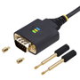 Startech.com Adaptador USB-A a 2 puertos DB-9 RS-232, 4 m, Negro/Gris