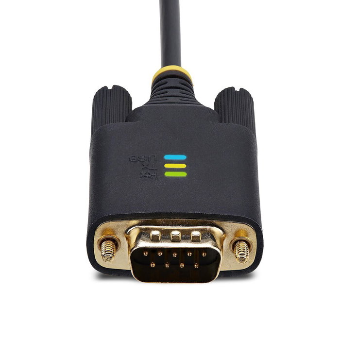 Startech.com Adaptador USB-A a 2 puertos DB-9 RS-232, 4 m, Negro/Gris