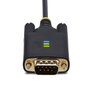 Startech.com Adaptador USB-A a 2 puertos DB-9 RS-232, 4 m, Negro/Gris