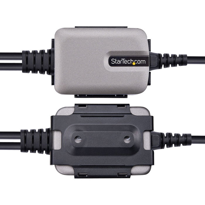 Startech.com Adaptador USB-A a 2 puertos DB-9 RS-232, 4 m, Negro/Gris