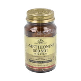 SOLGAR L-Metionina 500 mg, 30 cápsulas vegetales