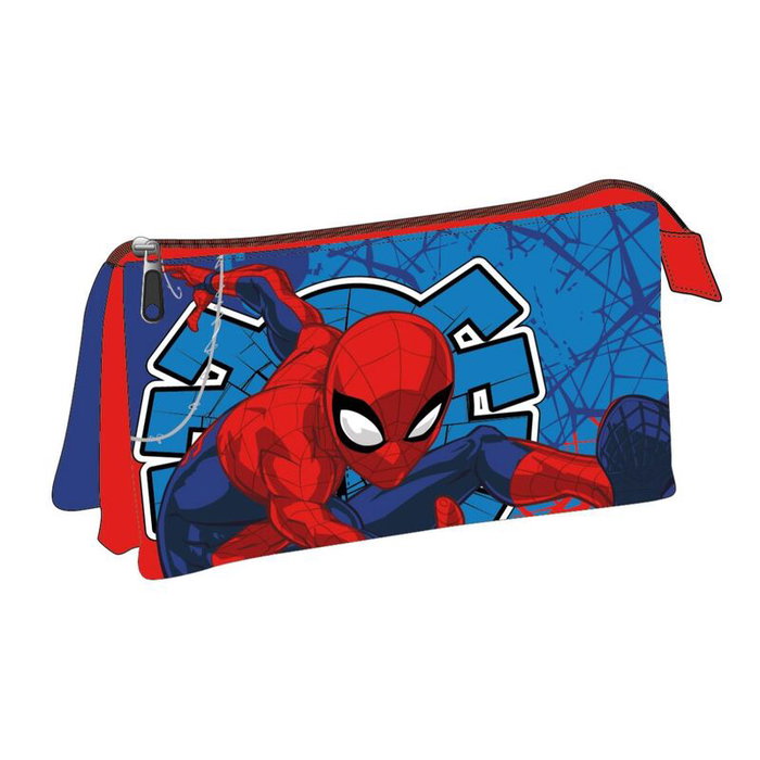 Cerdá Estuche Portatodo Spiderman 3 Compartimentos Azul