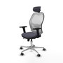 PIQUERAS Y CRESPO Silla de oficina Jorquera Sincro/Traslack Gris oscuro y Blanco