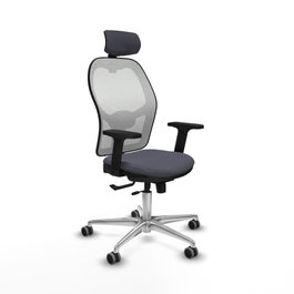 PIQUERAS Y CRESPO Silla de oficina Jorquera Sincro/Traslack Gris oscuro y Blanco