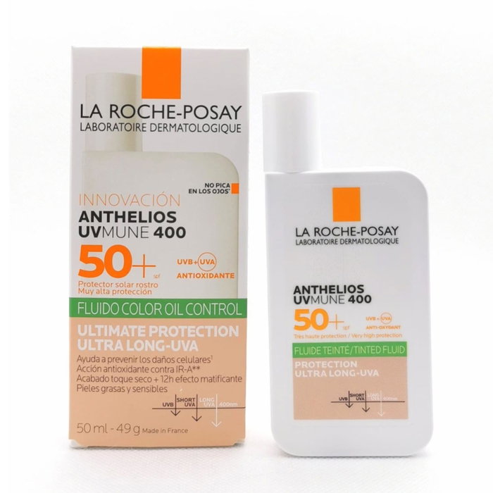 La Roche-Posay ANTHELIOS UVMUNE 400 Fluido Oil Control con Color SPF50+ 50 ml