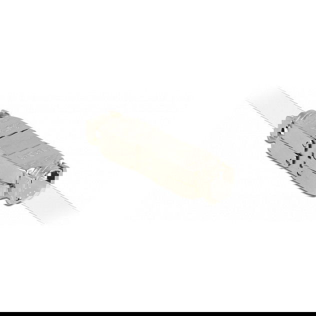 DeLOCK Conector de Cable de Red Cat.6A STP sin Herramientas, 2 x LSA, Plata, Zinc, Acoplador RJ45 para Cable Blindado