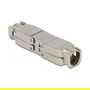 DeLOCK Conector de Cable de Red Cat.6A STP sin Herramientas, 2 x LSA, Plata, Zinc, Acoplador RJ45 para Cable Blindado