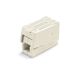 WAGO Conector Rápido En Línea 3 Vías, 2 Rigidos + 1 Flexible, Ø 0.5-2.5 mm², Blanco 221-412
