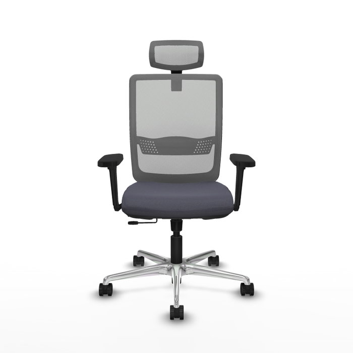 PIQUERAS Y CRESPO Silla de oficina Haches con mecanismo Sincro/Traslack Gris
