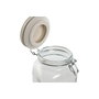 DKD Home Decor Set de 4 Botes de Cristal Azul y Blanco